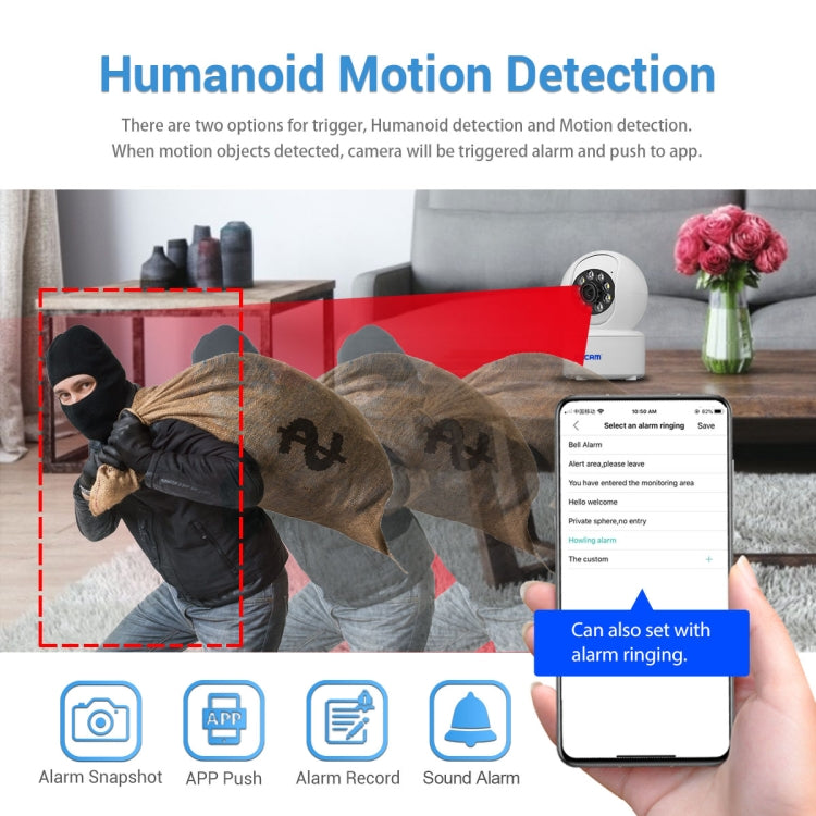 ESCAM QF005 4MP Indoor HD WiFi Pan-tilt Camera, Support Motion Detection / Two-way Audio / Night Vision, QF005 ESCAM QF005 4MP Indoor HD WiFi Pan-tilt Camera, Support Motion Detection / Two-way Audio / Night Vision, QF005